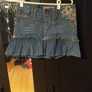 NWOT Candies embroidered Jean Skirt